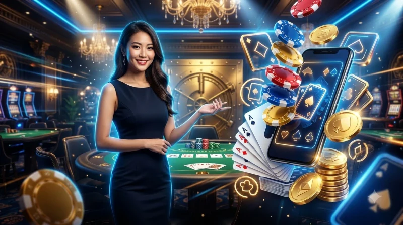 ban-poker-sang-trong-voi-bai-tay-va-chip-khai-niem-poker Bàn poker sang trọng với bài tẩy và chip - khái niệm poker