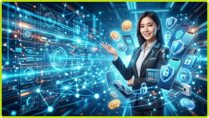 Hình ảnh biểu tượng đầu người với khóa phát sáng, biểu trưng cho quyền riêng tư và bảo vệ dữ liệu cá nhân