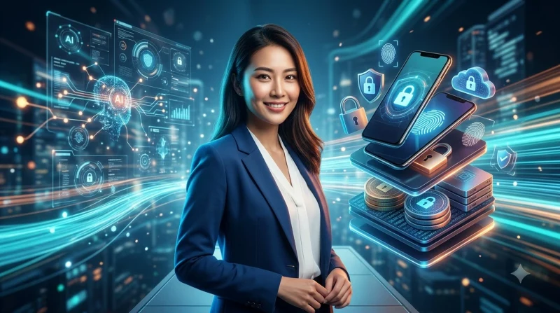 Khiên bảo vệ với khóa và các biểu tượng mã hóa, kiểm soát truy cập, giảm thiểu dữ liệu, tuân thủ pháp luật