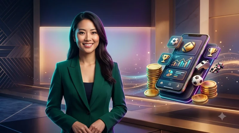 Người hâm mộ thể thao theo dõi trận đấu và sử dụng ứng dụng cá cược trên điện thoại